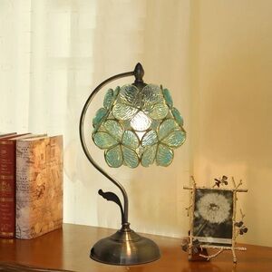 Perfect Gift/Housewarming Gift Pink Flower Lamp/new Stained Glass Bedside Light